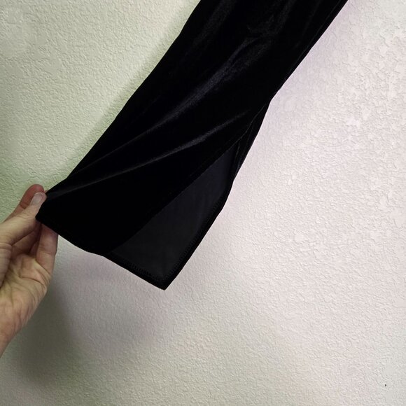 Vintage 90s Cykxtees Gothic Renaissance Medieval Vampire Velvet Dress - Picture 9 of 16